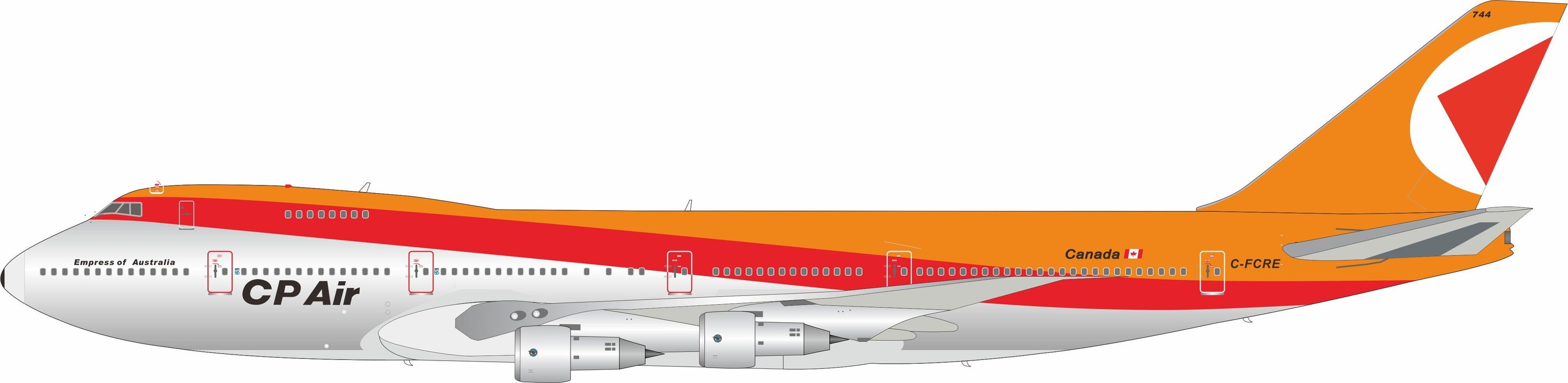 CP Air Boeing 747-217B "Empress of Australia" / C-FCRE / Inflight 200 / 1:200 / IF742CP0725P