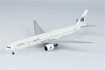 Qatar Airways Boeing 777-300ER "All White" / A7-BOC / JC Wings / 1:400 / XX40679