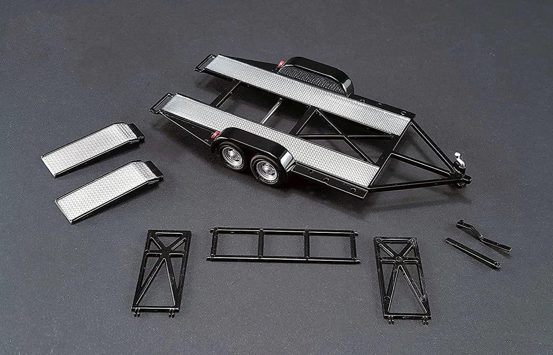 Tandem Car Trailer with Tire Rack - Black  GMP 1/43 14302