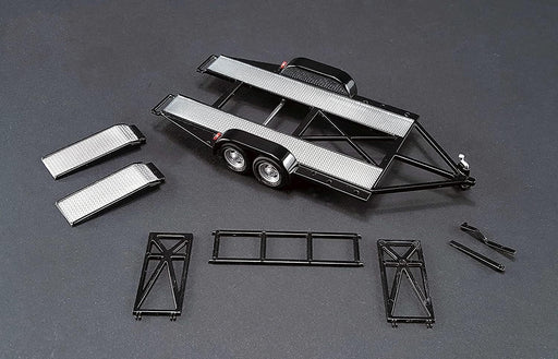 Tandem Car Trailer with Tire Rack - Black  GMP 1/43 14302
