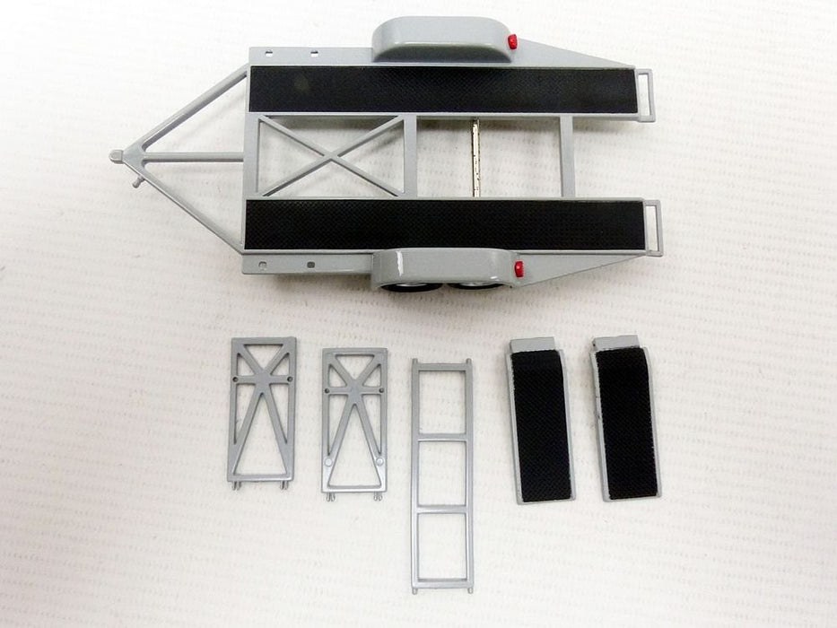 Tandem Car Trailer with Tire Rack - Grey  GMP 1/43 14303