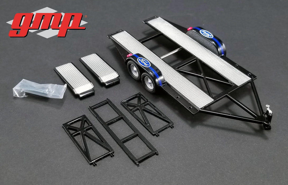 Tandem Car Trailer with Tire Rack -FORD  GMP 1/43 14305 Passion Diecast 