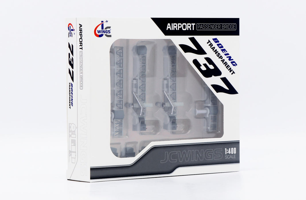 Air passenger Bridge for narrow-body aircraft transparent / 2 per set / JC Wings / 1:400 / LH4389