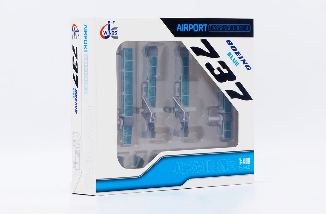 Air passenger Bridge for narrow-body aircraft Blue / 2 per set / JC Wings / 1:400 / LH4390