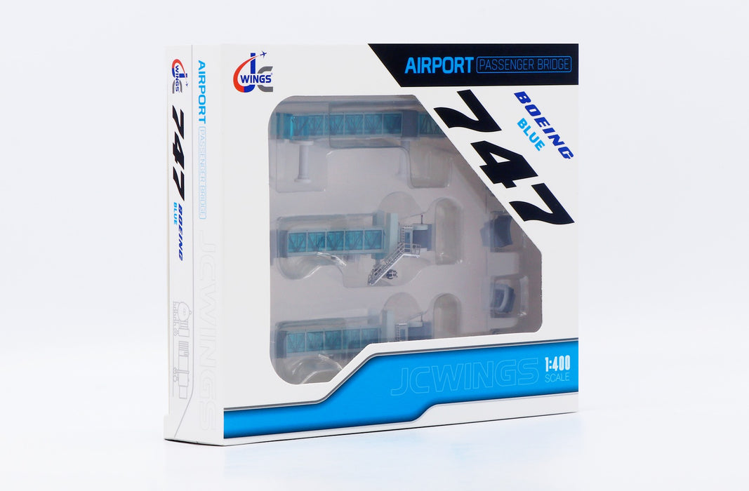 Air passenger Bridge for wide-body aircraft Blue / 1 per set / JC Wings / 1:400 / LH4388