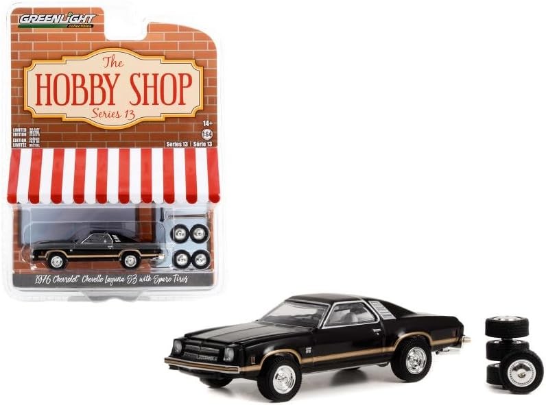 1976 Chevrolet Chevelle Laguna S2 with Spare Tires - The Hobby Shop Series 13 - 1/64 Greenlight - 97130 B