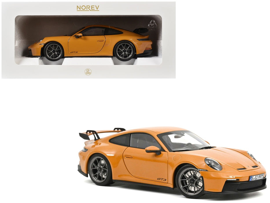 Porsche 911 GT3 2021 Jaune Bahama - Norev 1:18 - 187387 - Passion Diecast