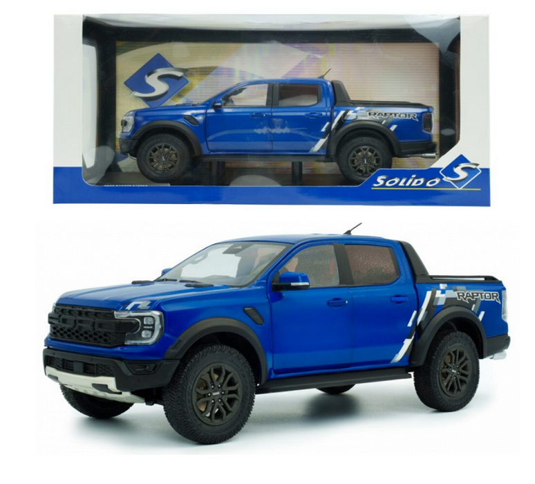 Ford Ranger Raptor 2024 Blue - Solido - 1/18 - S1813902 - Passion Diecast 