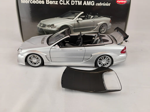 (Used)(Free shipping)  MERCEDES BENZ CLK DTM AMG CABRIOLET (SILVER) 1/18 KYOSHO 084625 Used