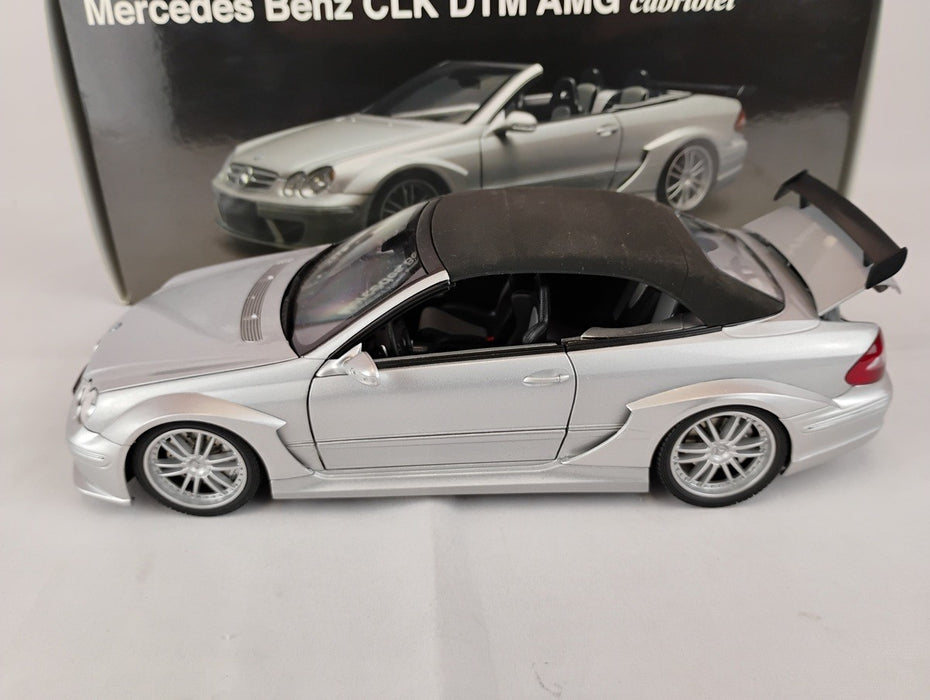 (Used)(Free shipping)  MERCEDES BENZ CLK DTM AMG CABRIOLET (SILVER) 1/18 KYOSHO 084625 Used