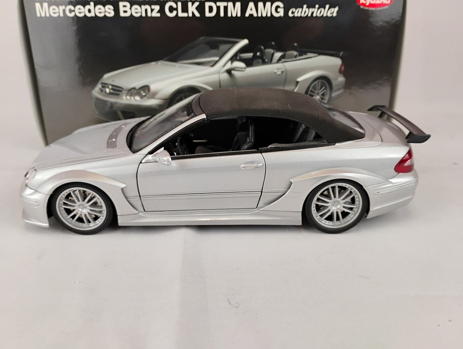 (Used)(Free shipping)  MERCEDES BENZ CLK DTM AMG CABRIOLET (SILVER) 1/18 KYOSHO 084625 Used