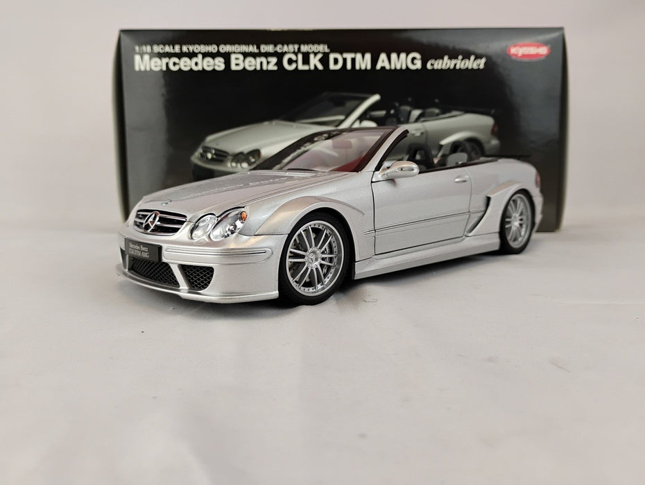 (Used)(Free shipping)  MERCEDES BENZ CLK DTM AMG CABRIOLET (SILVER) 1/18 KYOSHO 084625 Used