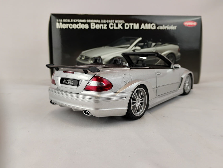 (Used)(Free shipping)  MERCEDES BENZ CLK DTM AMG CABRIOLET (SILVER) 1/18 KYOSHO 084625 Used