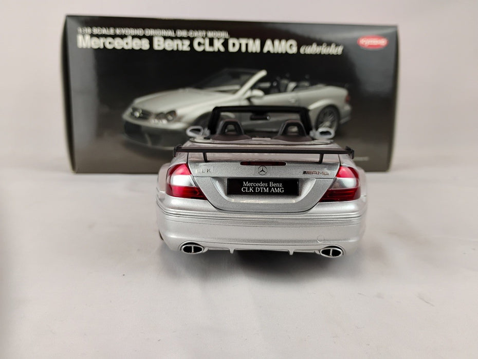 (Used)(Free shipping)  MERCEDES BENZ CLK DTM AMG CABRIOLET (SILVER) 1/18 KYOSHO 084625 Used