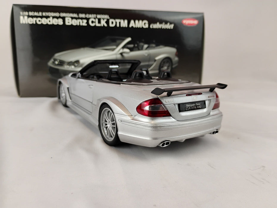 (Used)(Free shipping)  MERCEDES BENZ CLK DTM AMG CABRIOLET (SILVER) 1/18 KYOSHO 084625 Used