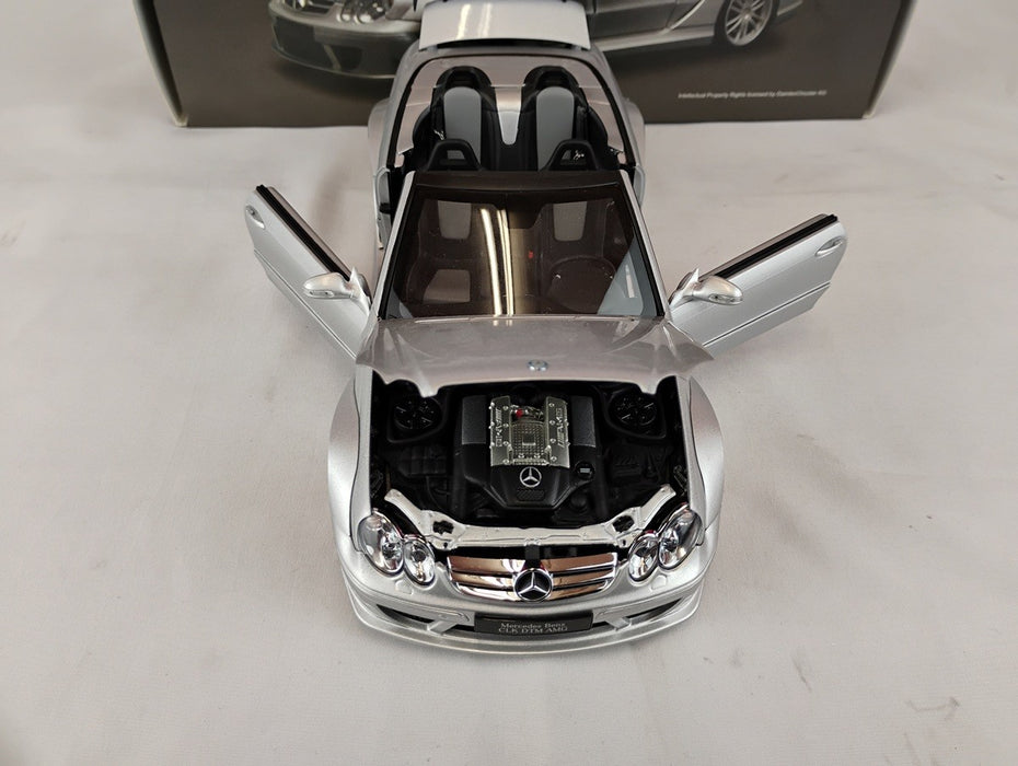 (Used)(Free shipping)  MERCEDES BENZ CLK DTM AMG CABRIOLET (SILVER) 1/18 KYOSHO 084625 Used