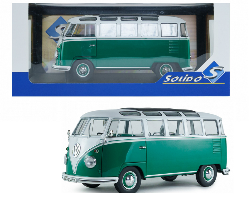Volkswagen T1 1962 Green - Solido - 1/18 - S1813403 - Passion Diecast 
