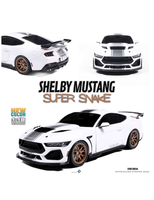 Ford Shelby Mustang Super Snake 2025 White - Solido - 1/18 - S1813806 - Passion Diecast 