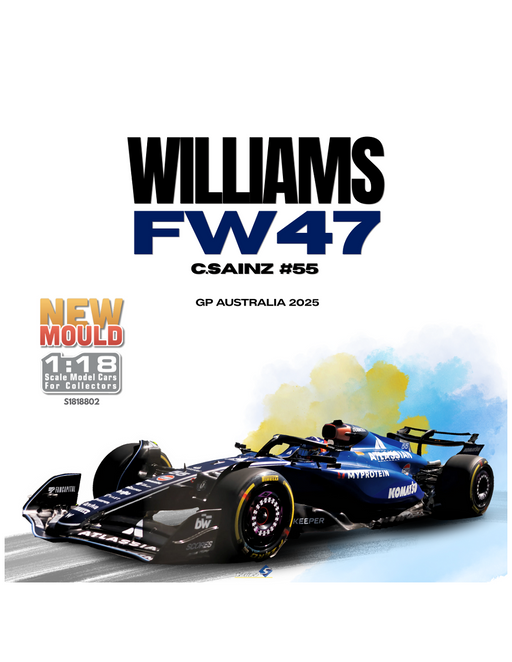 Williams FW47 No 55 Sainz Australie 2025 - Solido - 1/18 - S1818802 - Passion Diecast 