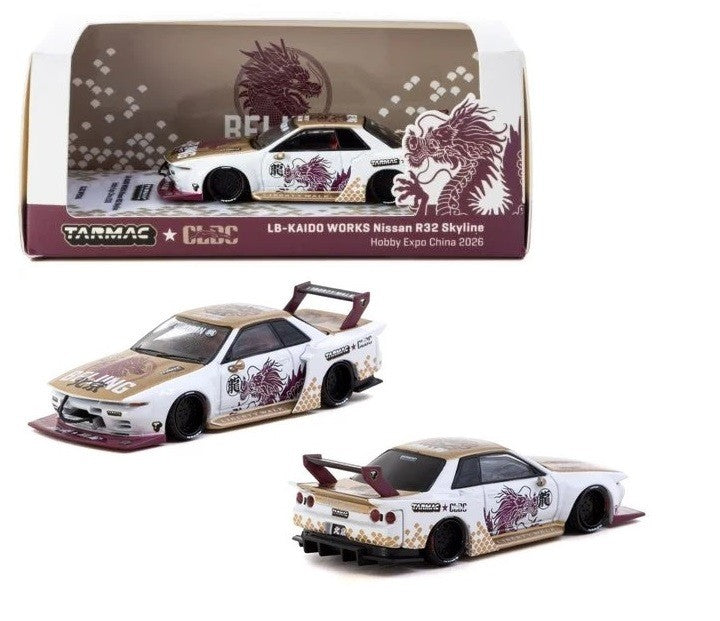 LB-KAIDO WORKS Nissan R32 Skyline CLDC Special HOBBY EXPO CHINA 2026 - Tarmac Works - 1/64 - T64-097-26HEC Passion Diecast