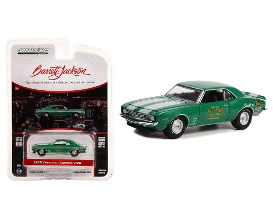 Tony Pizzi Automotive - 1969 Chevrolet Camaro Z/28 - Barrett-Jackson 'Scottsdale Edition' Series 10 - 1/64 Greenlight - 37260 D