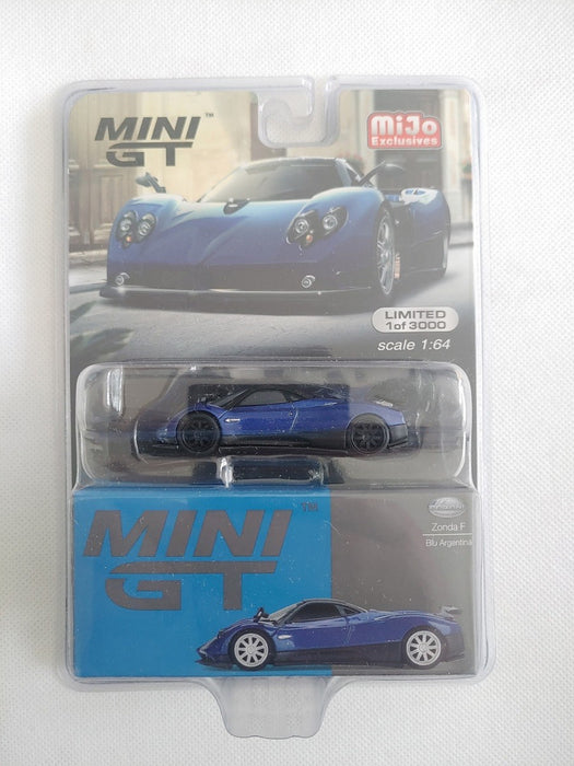 CHASE CAR Mini GT - 1:64 - Pagani Zonda F Blue Argentina - Mijo Exclusives USA - MGT00408GR Passion Diecast