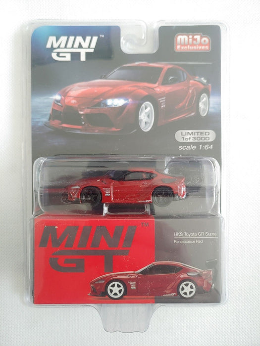 CHASE CAR Mini GT - 1:64 - HKS Toyota GR Supra Renaissance Rouge - Mijo Exclusives USA - MGT00265GR Passion Diecast