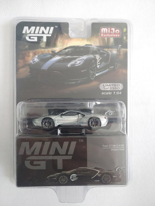 CHASE CAR Mini GT - 1:64 - Ford GT MK II NO.2 Shadow Noir - Mijo Exclusives USA -  MGT00297GR - Passion Diecast