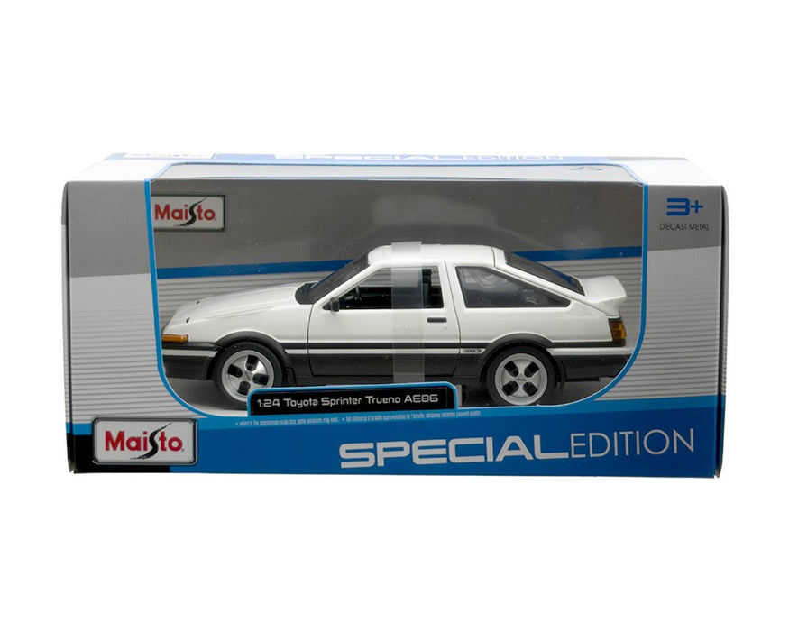 Toyota Sprinter Trueno AE86 - White/Black - Maisto 1/24 - 32916 WH
