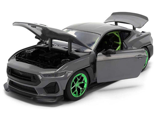 2024 Ford Mustang RTR Gray with Green Wheels - Bigtime Muscle - Jada 1/24 - 36593 Passion diecast