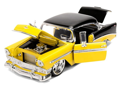 1956 Chevrolet Bel Air Yellow and Black - Bigtime Muscle - Jada 1/24 - 36648 Passion diecast