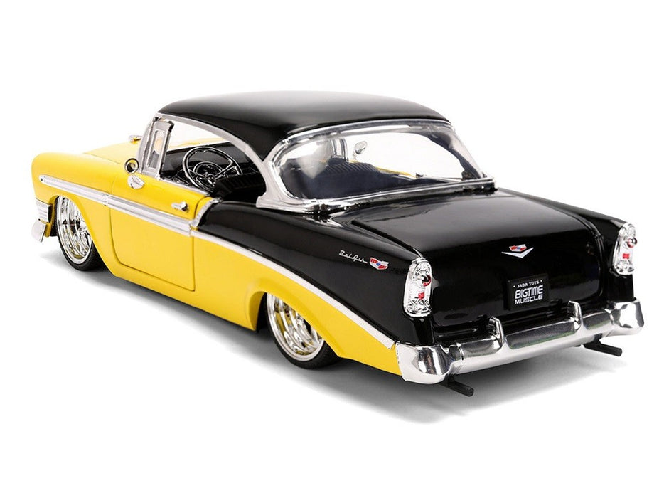 1956 Chevrolet Bel Air Yellow and Black - Bigtime Muscle - Jada 1/24 - 36648 Passion diecast