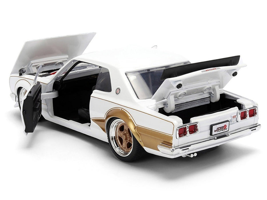 1971 Nissan Skyline 2000GT-R - White with Gold Graphics - JDM Tuners - Jada 1/24 - 37021 Passion diecast