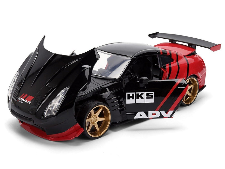 2009 Nissan GT-R (R35) Ben Sopra Advan - Black and Red - JDM Tuners - Jada 1/24 - 37022 Passion diecast