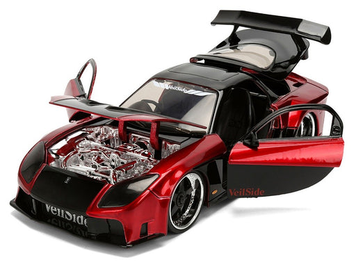 1995 Mazda RX-7 Widebody VeilSide - Black and Red Metallic - JDM Tuners - Jada 1/24 - 37646 Passion diecast