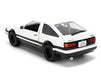 Toyota Trueno (AE86) White and Black with Graphics and Takumi Figure Initial D - Hollywood Rides - Jada 1/24 - 34501