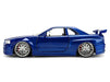 Nissan Skyline GT-R (R34) Blue Color Brush Finish 25 Years of Fast & Furious Anniversary - Jada 1/24 - 37704 Passion diecast