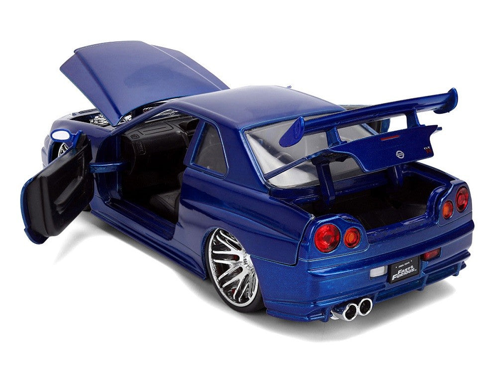 Fas Blue Color Nissan Skyline GT-R (R34) Blue Color Brush Finish 25 Years of Fast ...