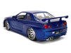 Nissan Skyline GT-R (R34) Blue Color Brush Finish 25 Years of Fast & Furious Anniversary - Jada 1/24 - 37704 Passion diecast