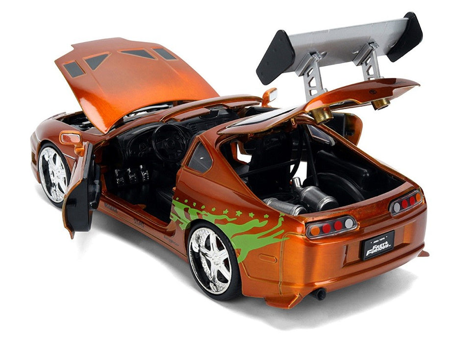 Toyota Supra Orange Color Brush Finish - 25 Years of Fast & Furious Anniversary - Jada 1/24 - 37703 Passion Diecast