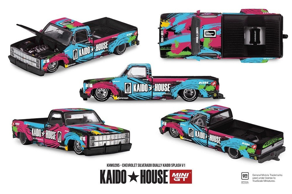 Chevrolet Silverado Dually Kaido Splash V1 - Mini GT & Kaido★House 1/64 - KHMG285 Passion Diecast
