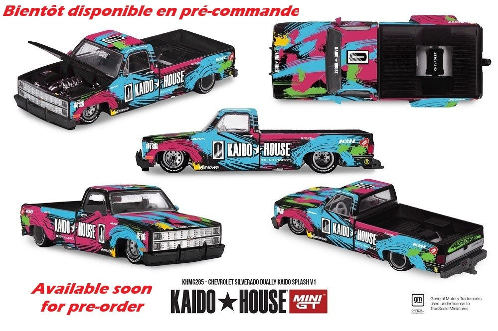 Chevrolet Silverado Dually Kaido Splash V1 - Mini GT & Kaido★House 1/64 - KHMG285 Passion Diecast