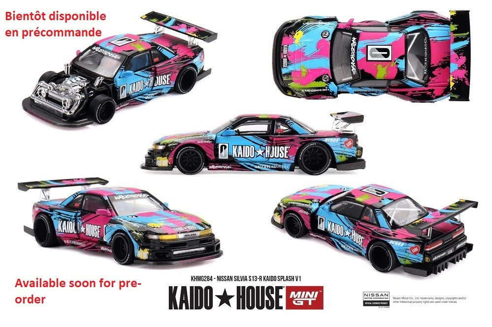 Nissan Silvia S13-R Kaido Splash V1 - Mini GT & Kaido★House 1/64 - KHMG284 Passion Diecast