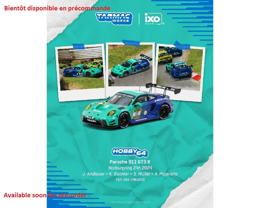 Porsche 911 GT3 R Nürburgring 24h 2024 - Tarmac Works - 1/64 - T64-084-24NUR33 Passion Diecast