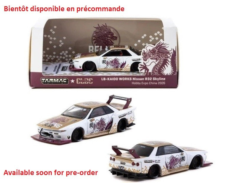 LB-KAIDO WORKS Nissan R32 Skyline CLDC Special HOBBY EXPO CHINA 2026 - Tarmac Works - 1/64 - T64-097-26HEC Passion Diecast