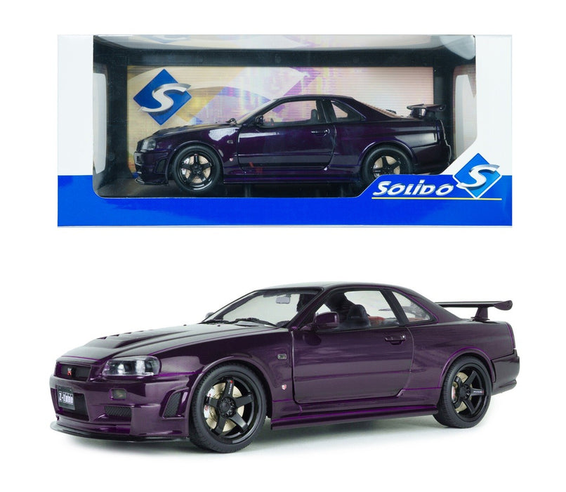 Nissan Skyline (R34) GT-R Z Tune 1999 Midnight Purple - Solido - 1/18 - S1804311 - Passion Diecast