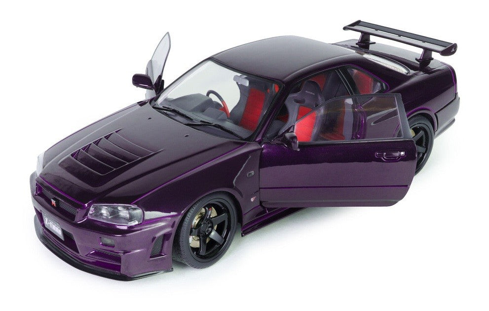 Nissan Skyline (R34) GT-R Z Tune 1999 Midnight Purple - Solido - 1/18 - S1804311 - Passion Diecast