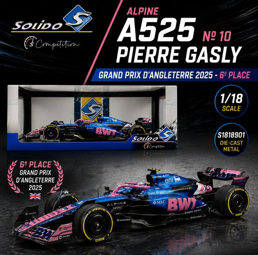 Alpine A525 No 10 Gasly Bahrain 2025 - Solido - 1/18 - S1818901 - Passion Diecast 