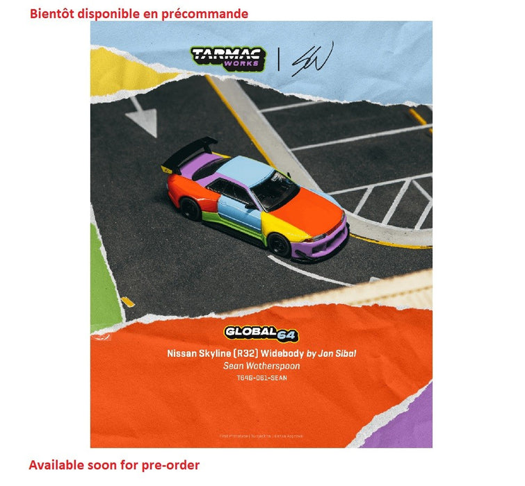 Nissan Skyline (R32) Widebody Sean Wotherspoon - Tarmac Works - 1/64 - T64G-061-SEAN Passion Diecast