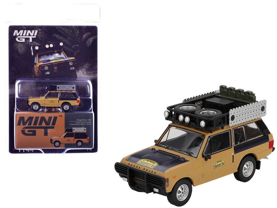 Range Rover 1981 Camel Trophy Sumatra C.Swoboda & K.Mentel Winner - Yellow - Mini GT - 1:64 - MGT01144 Passion Diecast